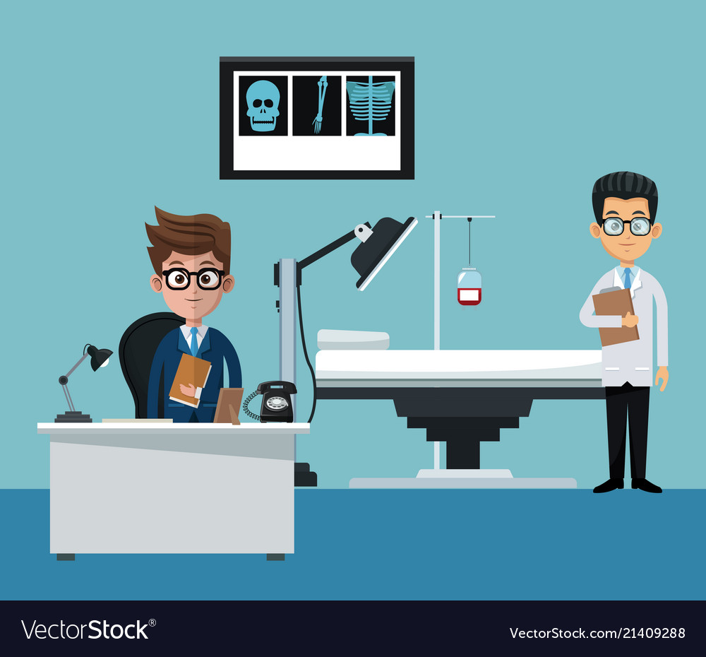 Businessman and doctor Royalty Free Vector Image