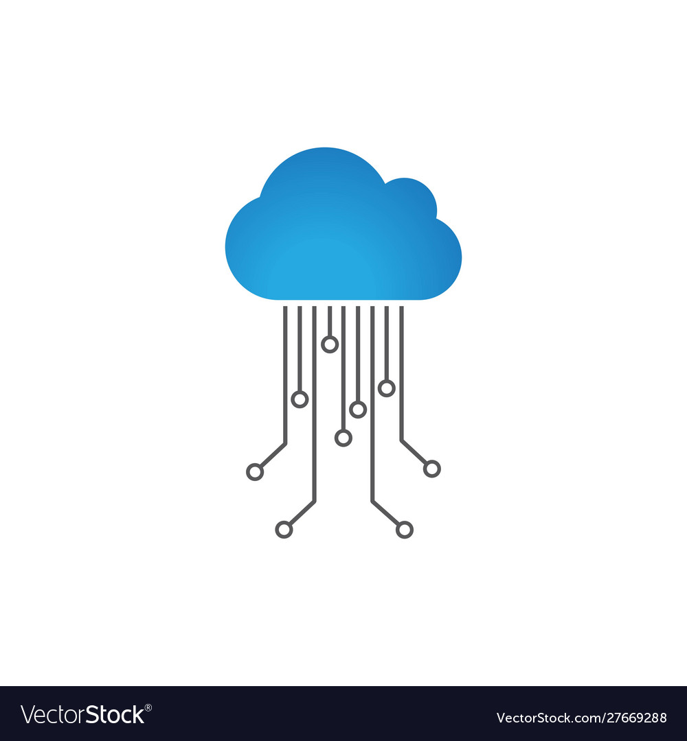 Cloud computing icon vector image Cloud computing icon
