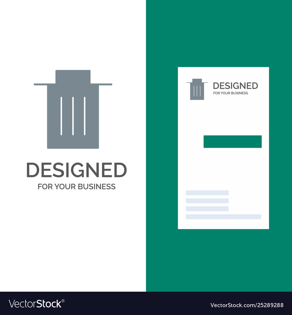 Delete interface trash user grey logo design vector image Delete interface trash user grey logo design