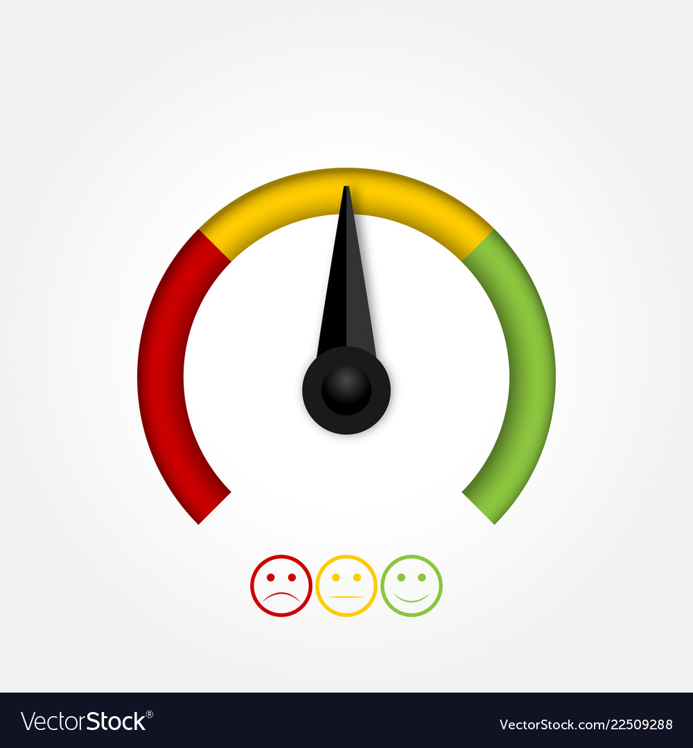 Emotion Scale Speedometer Icon