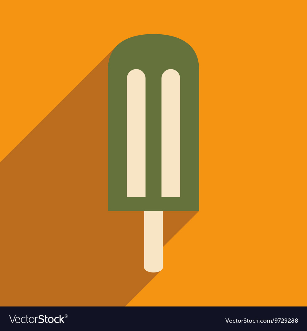 Flat with shadow icon and mobile application ice