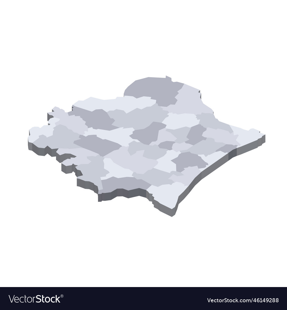 Ivory coast political map of administrative Vector Image