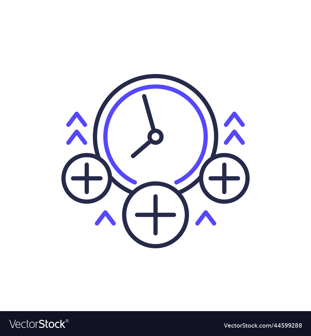 Overtime icon working over time line