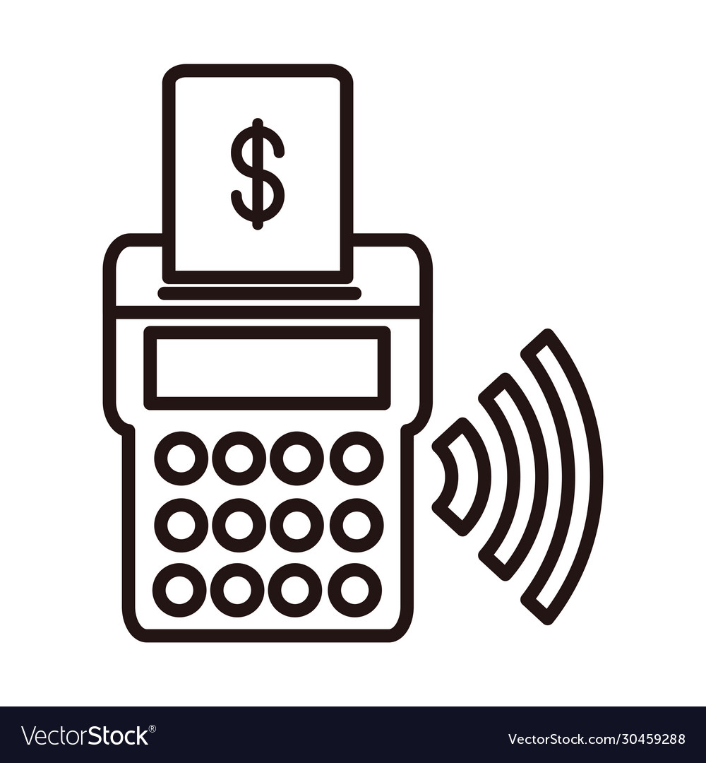 Pos terminal shopping or payment mobile banking Vector Image