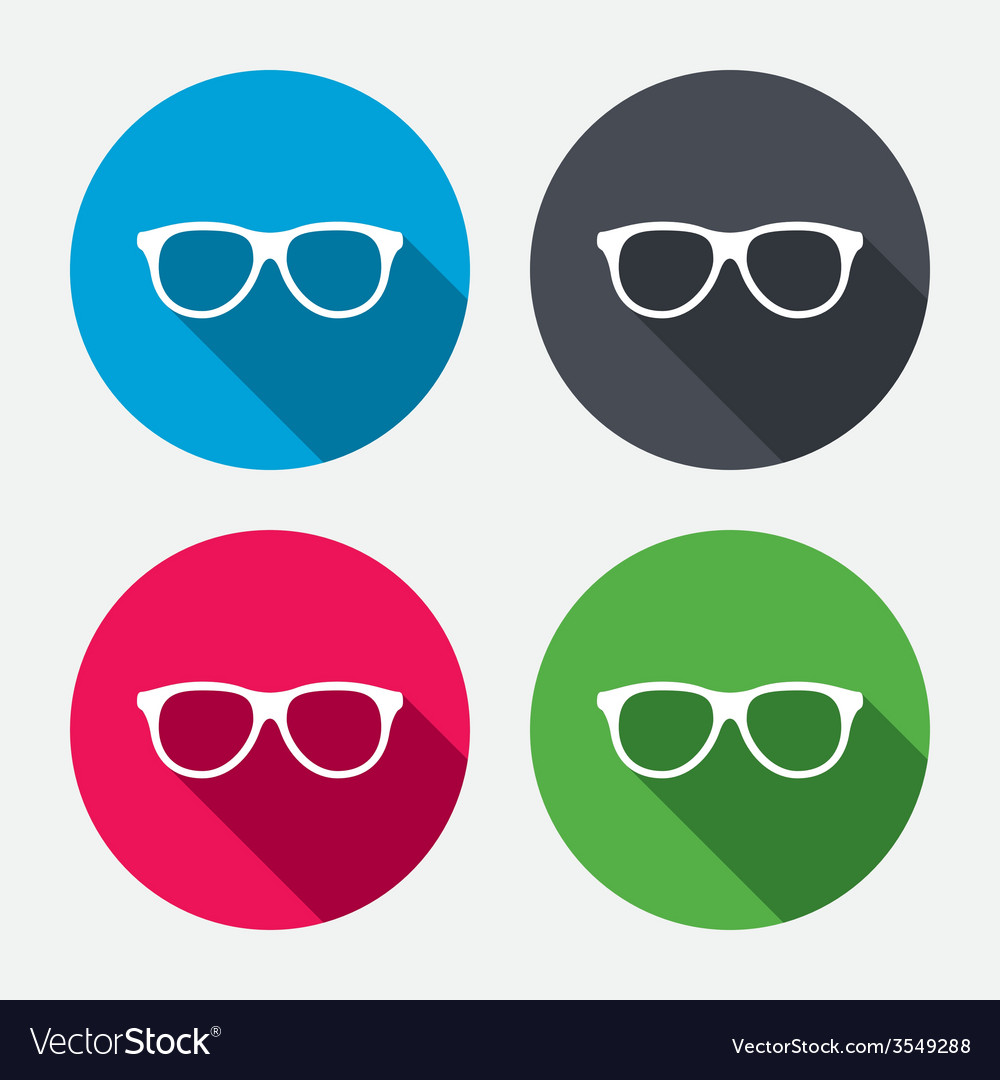 Retro glasses sign icon eyeglass frame symbol Vector Image