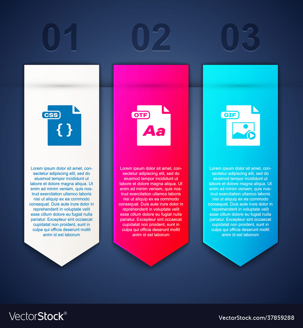 Set css file document otf and gif business