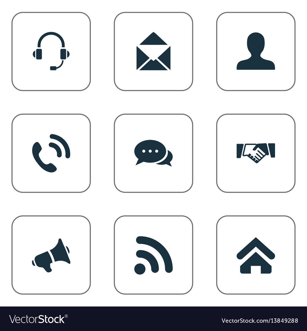 Set of simple network icons