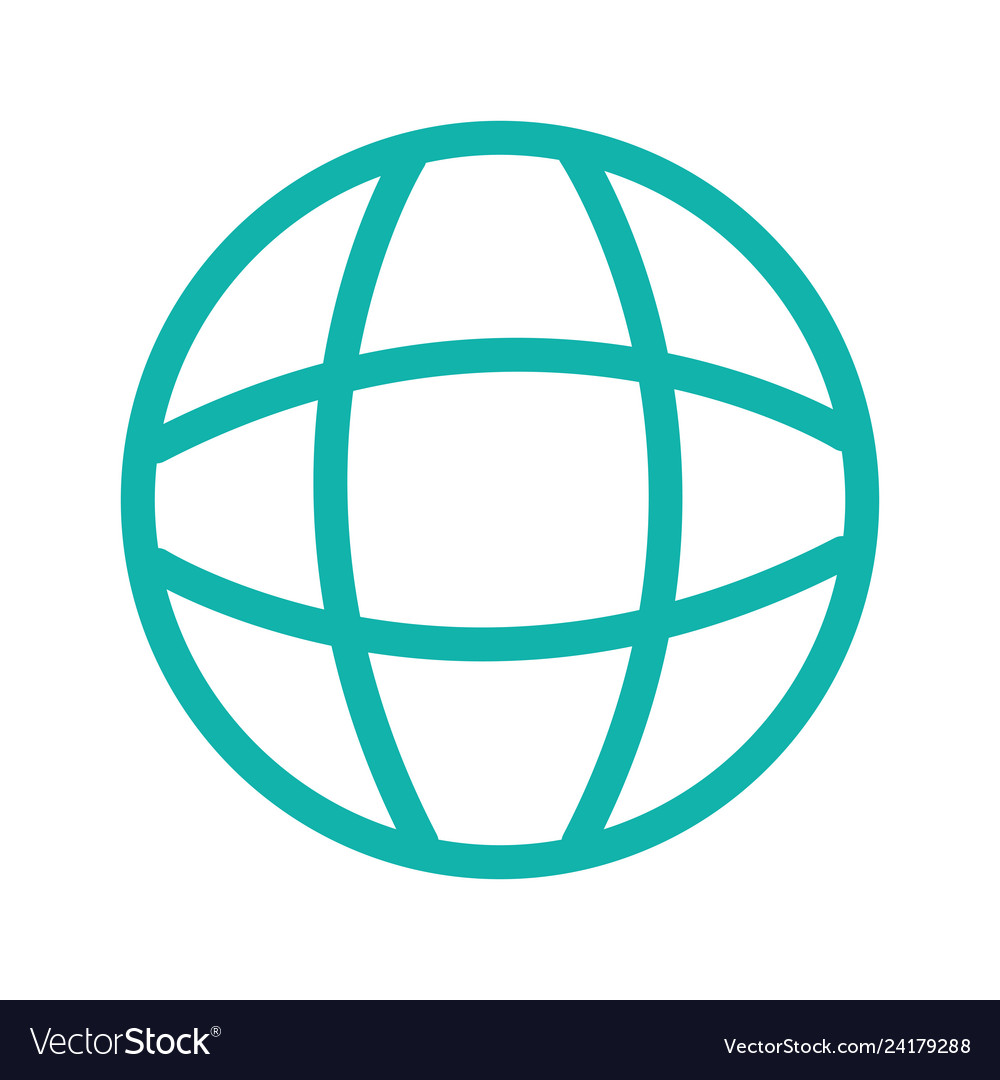 Sphere planet browser icon Royalty Free Vector Image