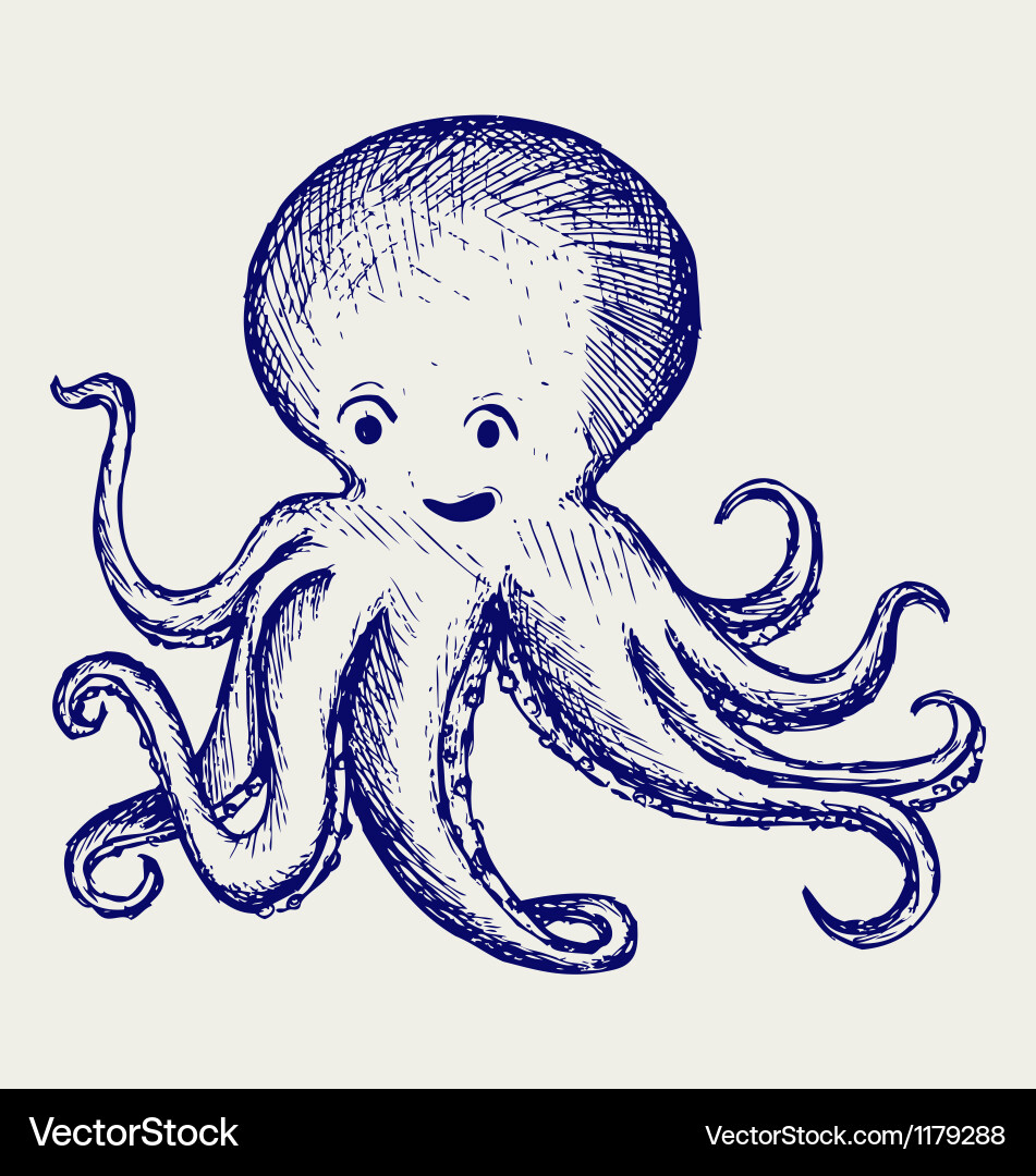 Tentacles octopus Royalty Free Vector Image - VectorStock