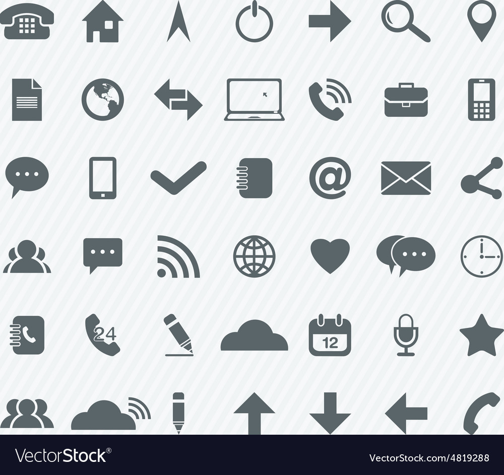 Universal outline icons for web and mobile