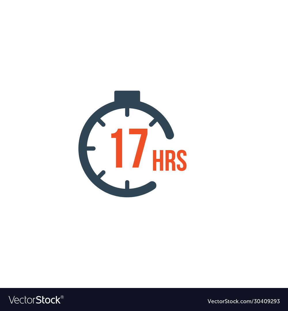 17 hours round timer or countdown icon