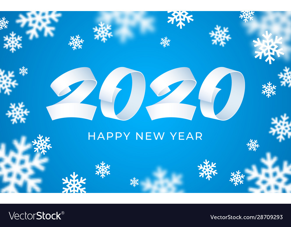 2020 happy new year numeral text background