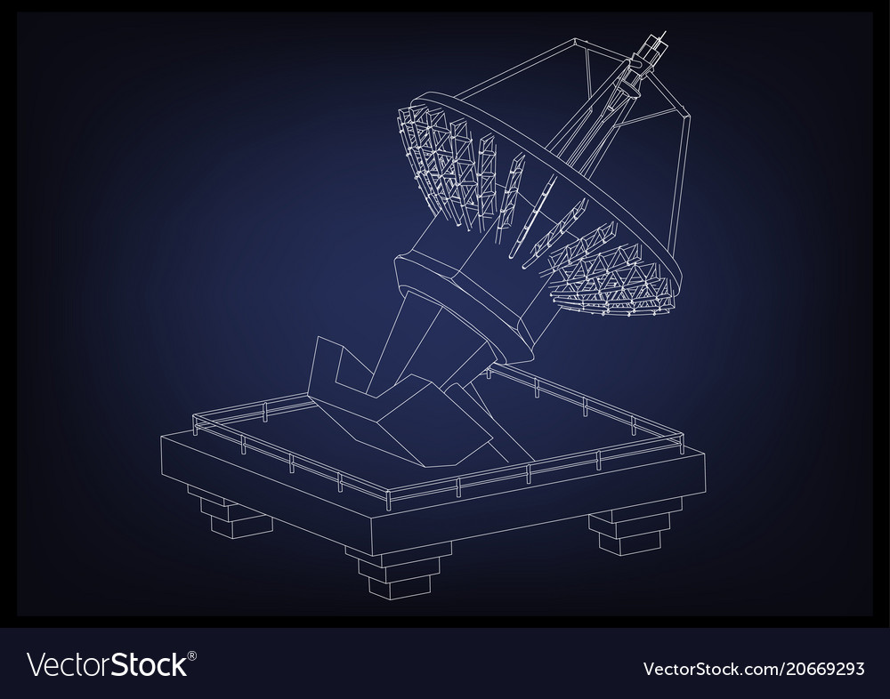 3d model of an antenna Royalty Free Vector Image