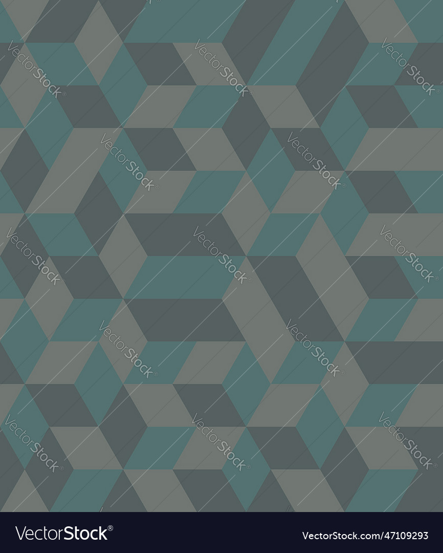 Background geometric pattern cube shape bluish vector image Background geometric pattern cube shape bluish