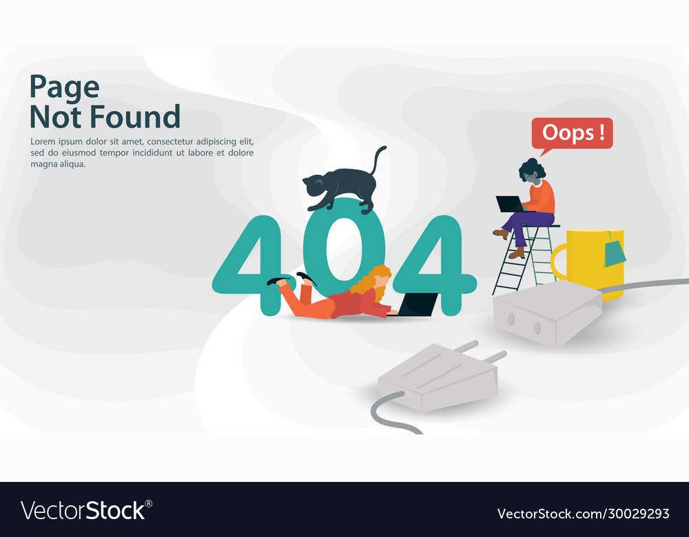 Banner oops 404 error page not found internet