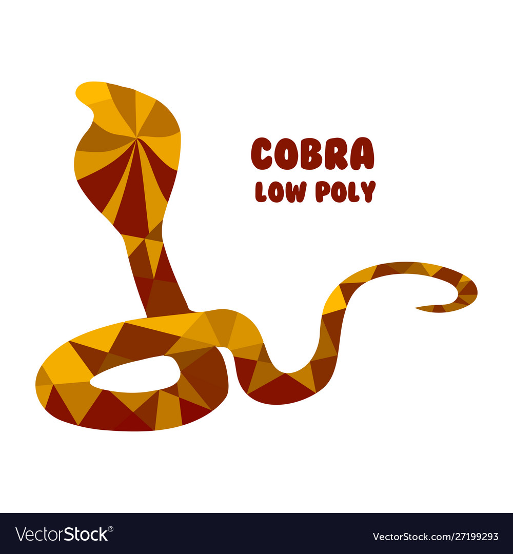 Cobra polygonal isolated Royalty Free Vector Image