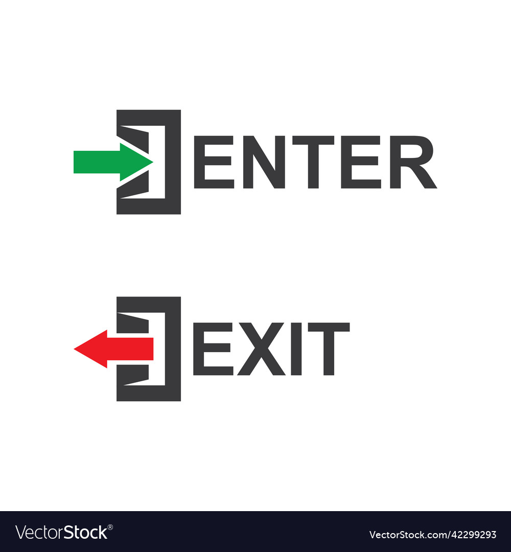 Enter and exit icon Vector Image Enter and exit icon