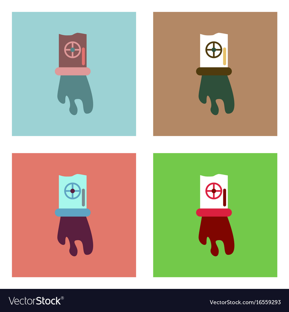 Flat icon design collection pipe and flow
