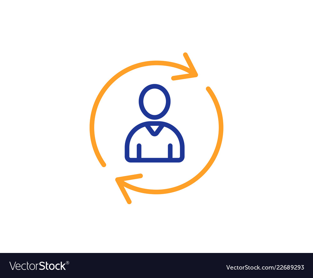 Human resources line icon user profile sign