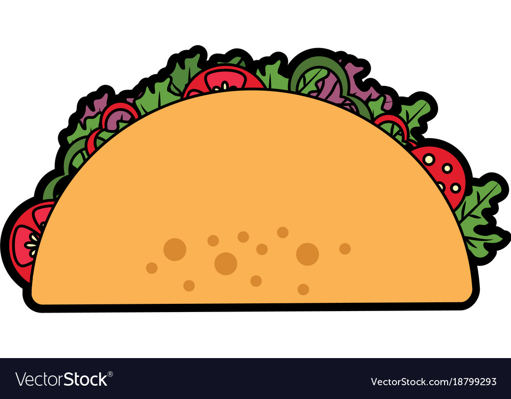 Isolated taco design Royalty Free Vector Image