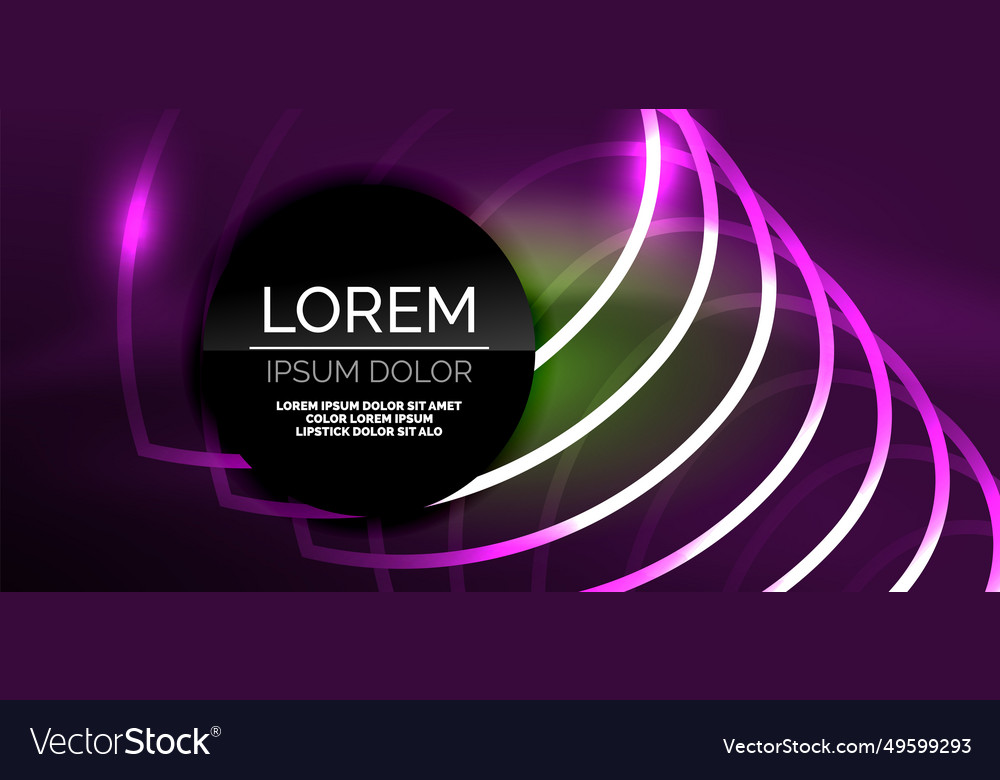 Neon lines and waves abstract background techno Vector Image Neon lines and waves abstract background techno