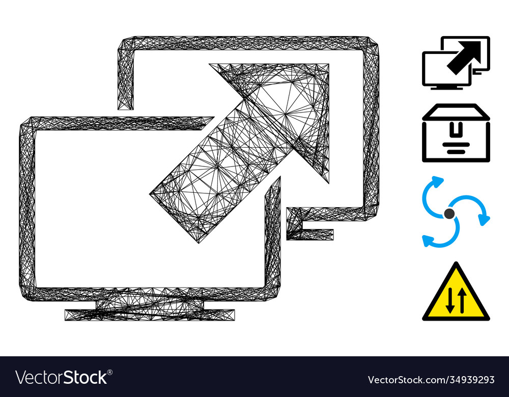 Net data transfer mesh vector image Net data transfer mesh
