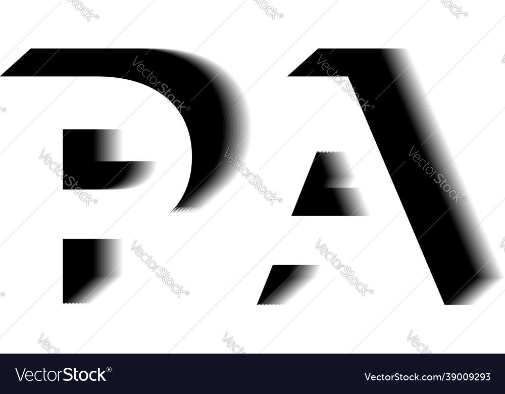 Pa monogram shadow shape style