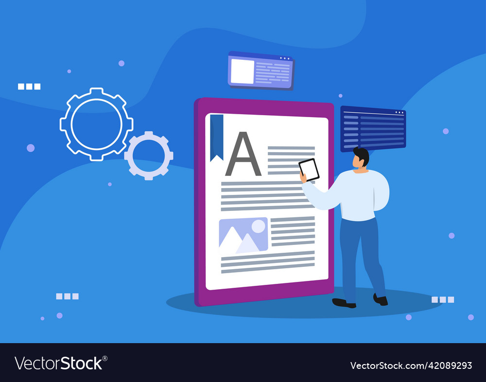 Security and privacy concepts of a man using vector image Security and privacy concepts of a man using