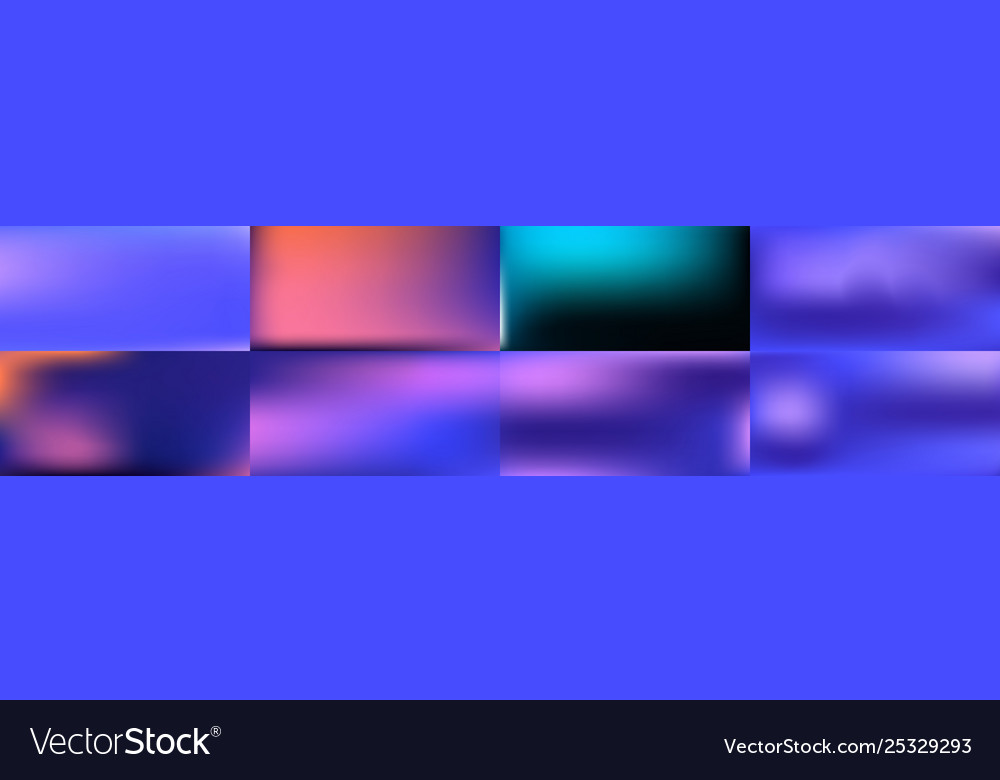 Set smooth abstract colorful mesh backgrounds vector image Set smooth abstract colorful mesh backgrounds