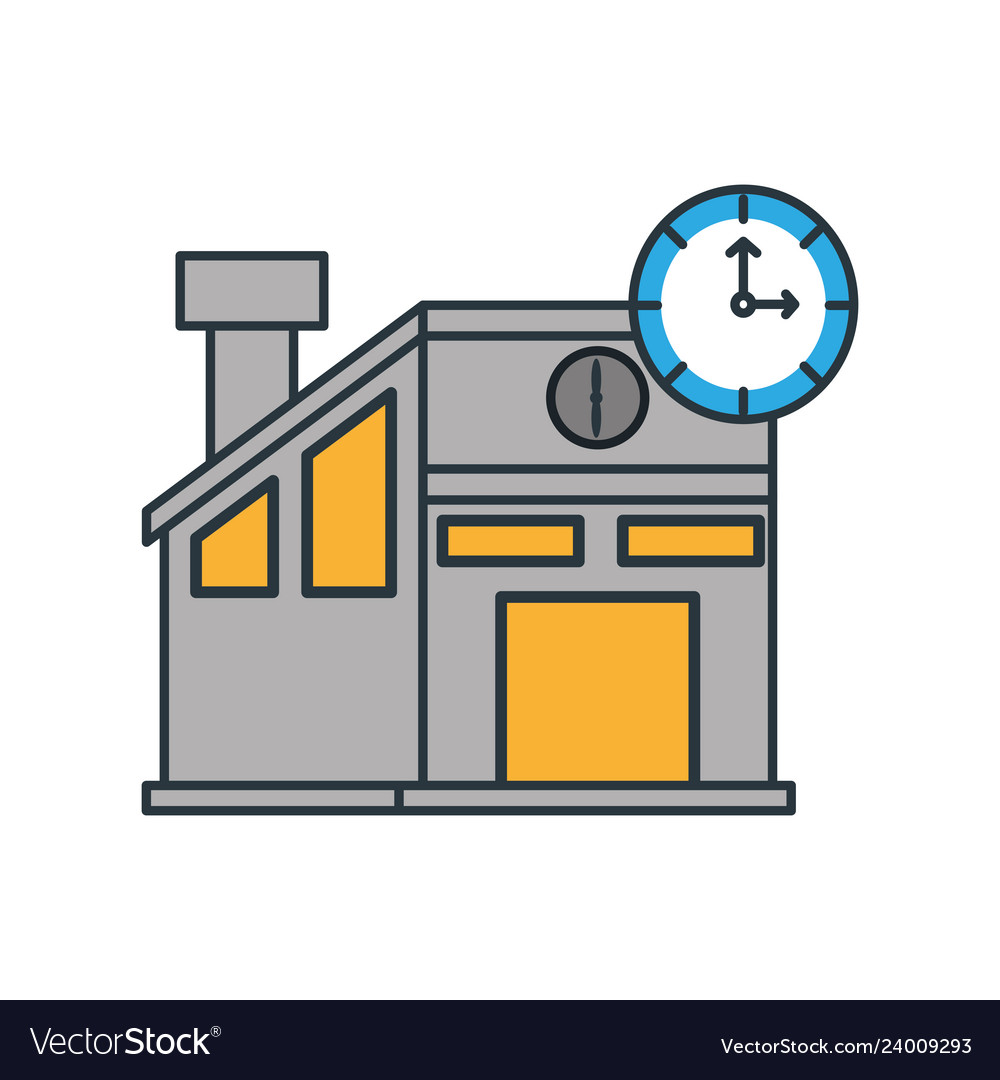 Warehouse building with chronometer timer