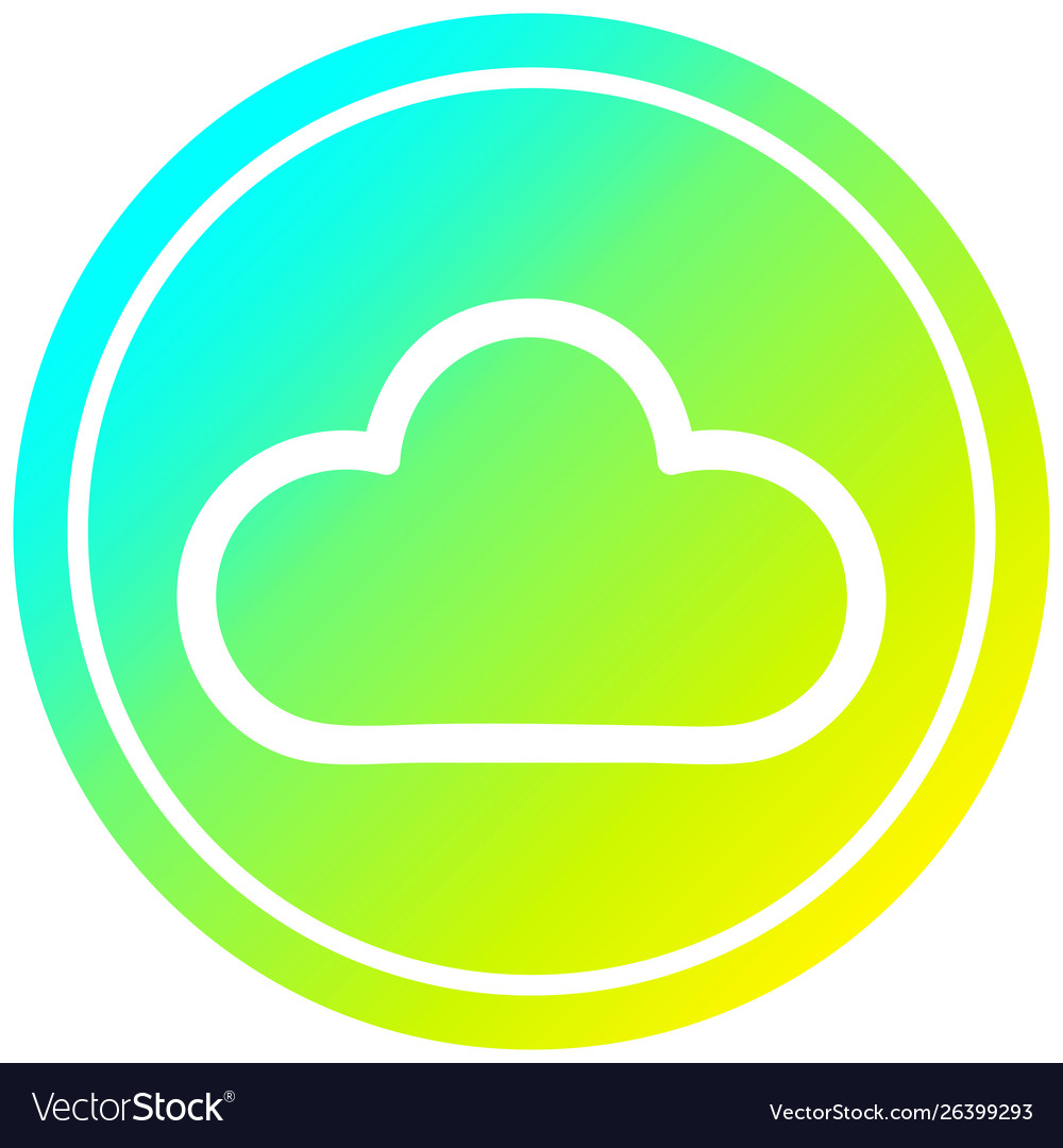 Weather cloud circular in cold gradient spectrum