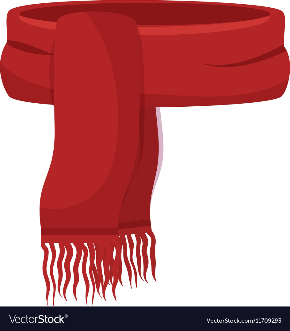 Winter scarf clothes icon Royalty Free Vector Image