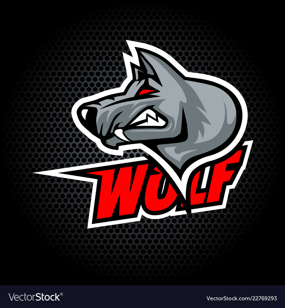 Wolf head from side can be used for club or team Vector Image