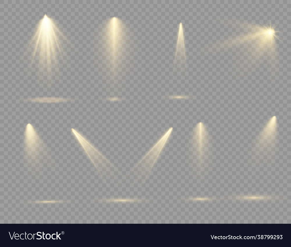 Yellow spotlight shines on stage Royalty Free Vector Image