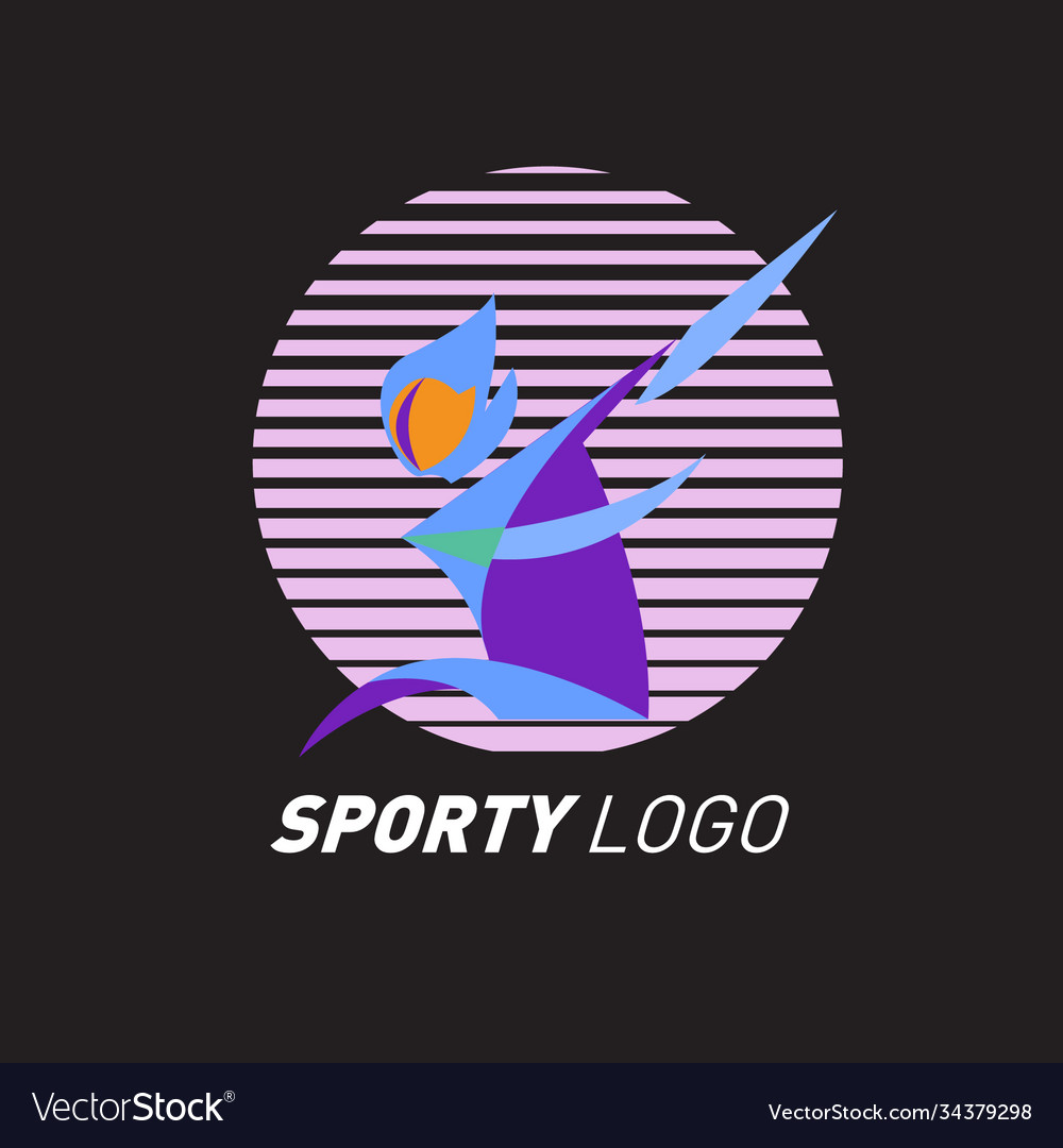 Colorful dynamic sport logo and icon sport
event