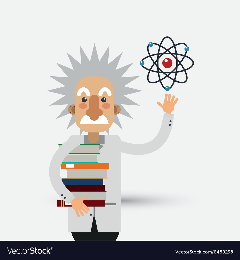 Colorful einstein design over white background Vector Image