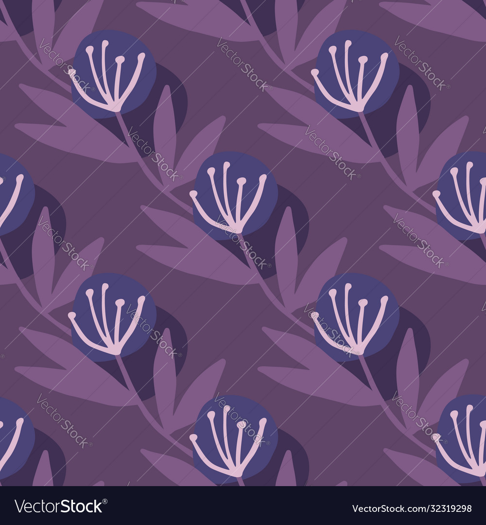 Diagonal located dandelion on seamless pattern vector image Diagonal located dandelion on seamless pattern