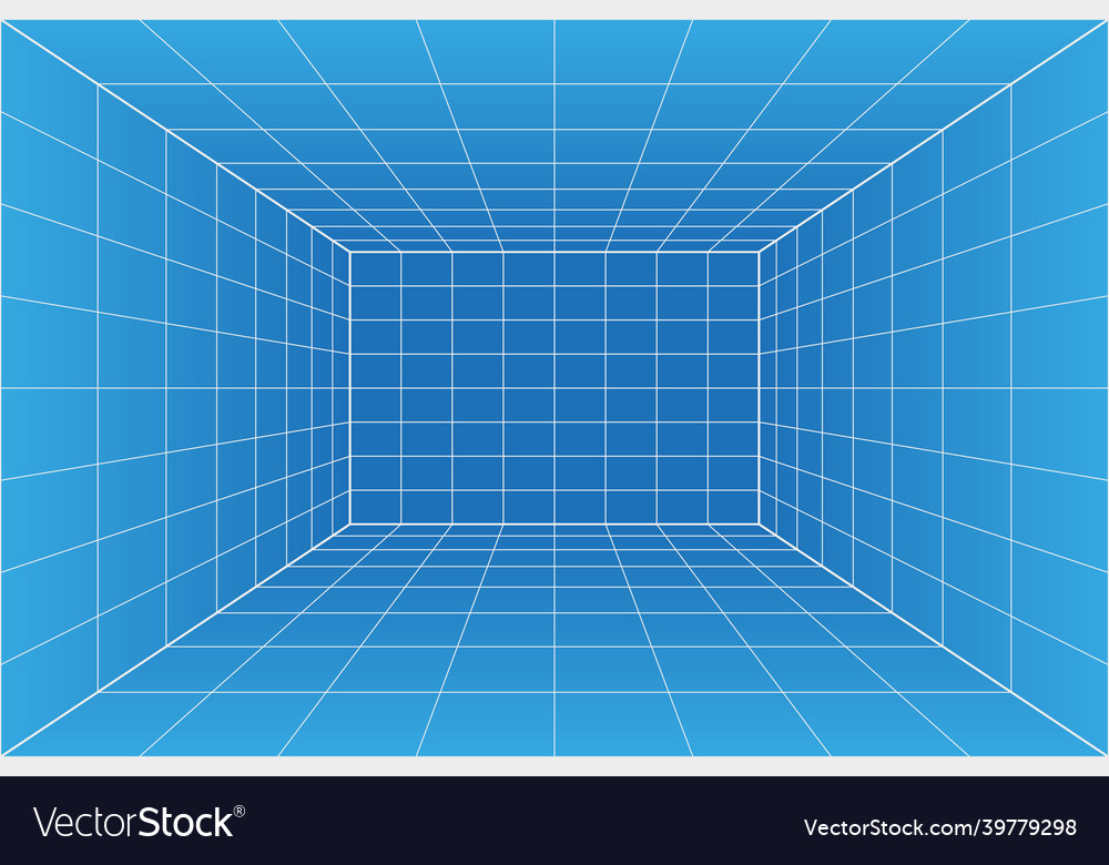 Grid perspektivischer Blaupausenraum