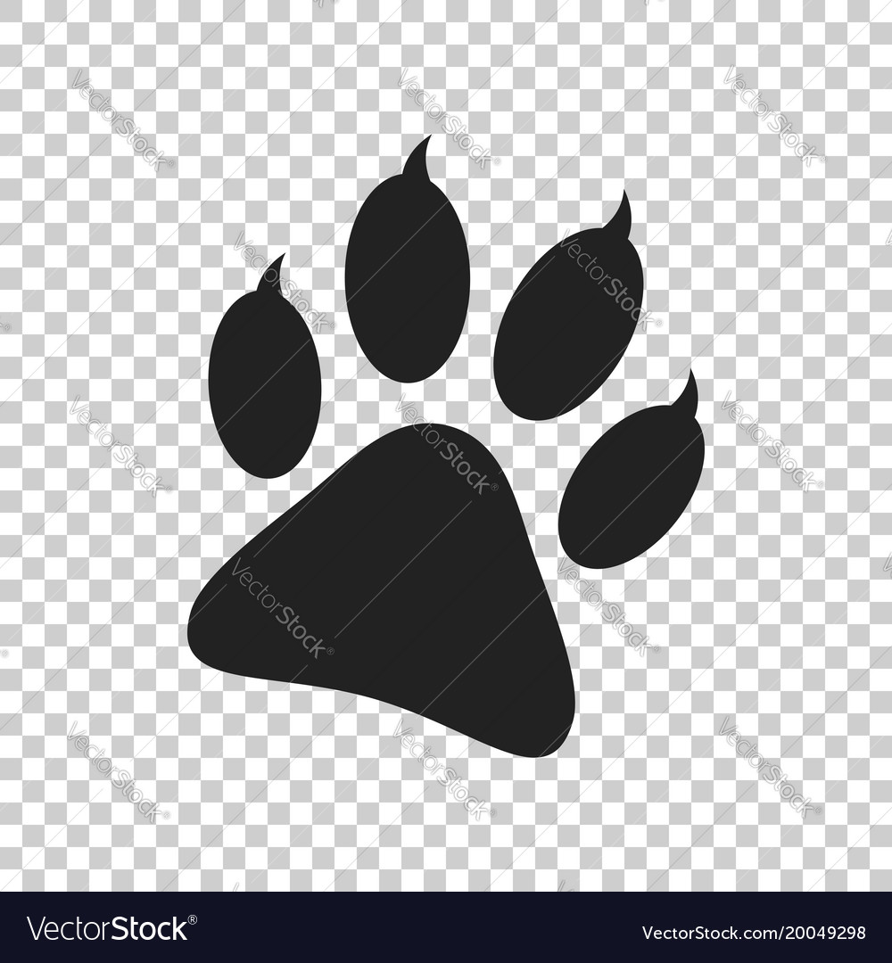 Isolated Paw Print Icon