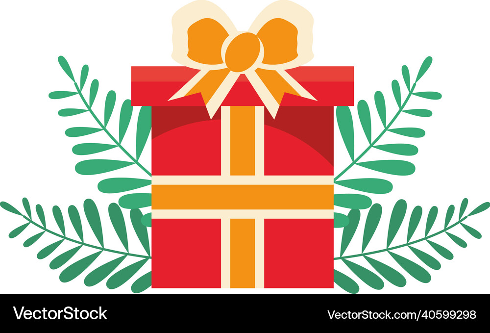 Merry Christmas Giftbox Royalty Free Vector Image