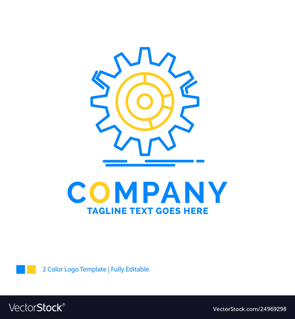 Setting data management process progress blue vector image Setting data management process progress blue