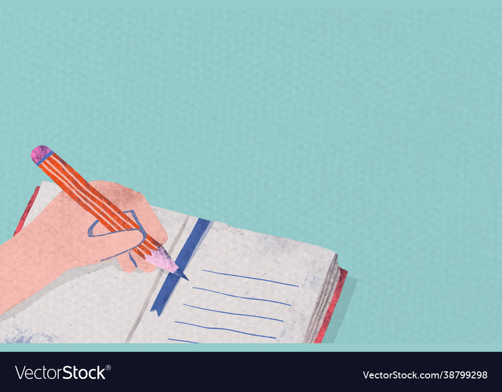 Student writing on a notebook