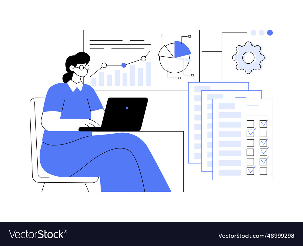 Survey data processing abstract concept vector image Survey data processing abstract concept