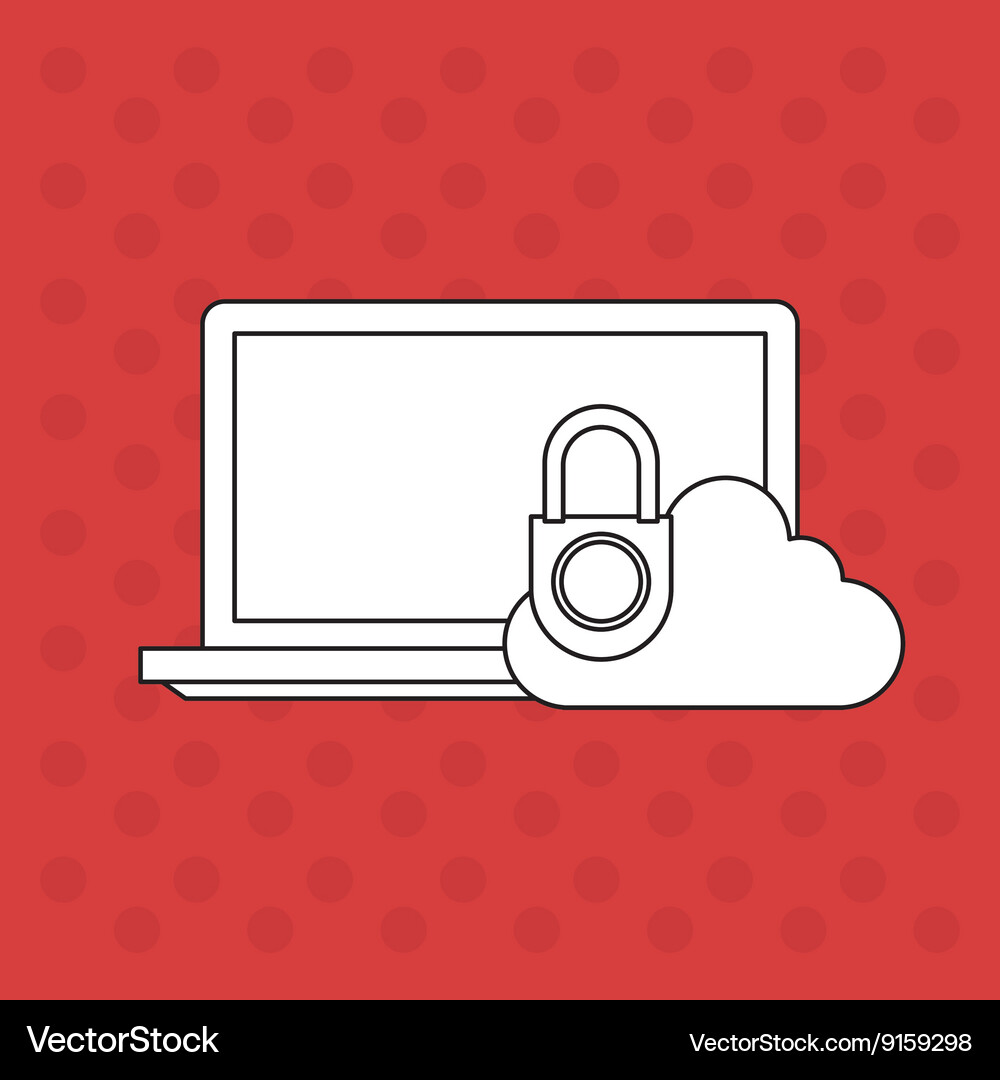 Technology icon security system concept flat Vector Image