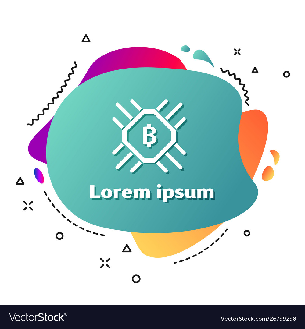 White cpu mining farm icon isolated on vector image White cpu mining farm icon isolated on