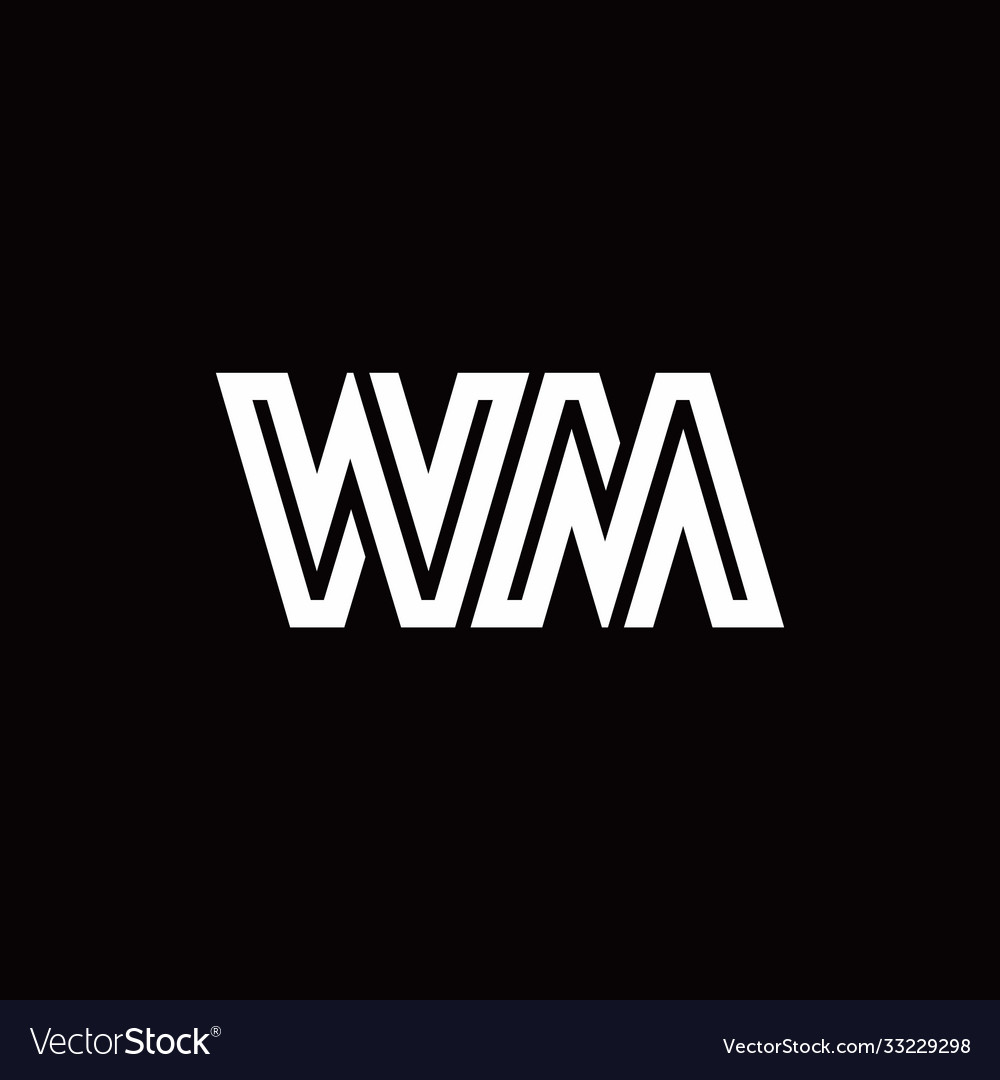 WM Monogram Logo - Abstract Line