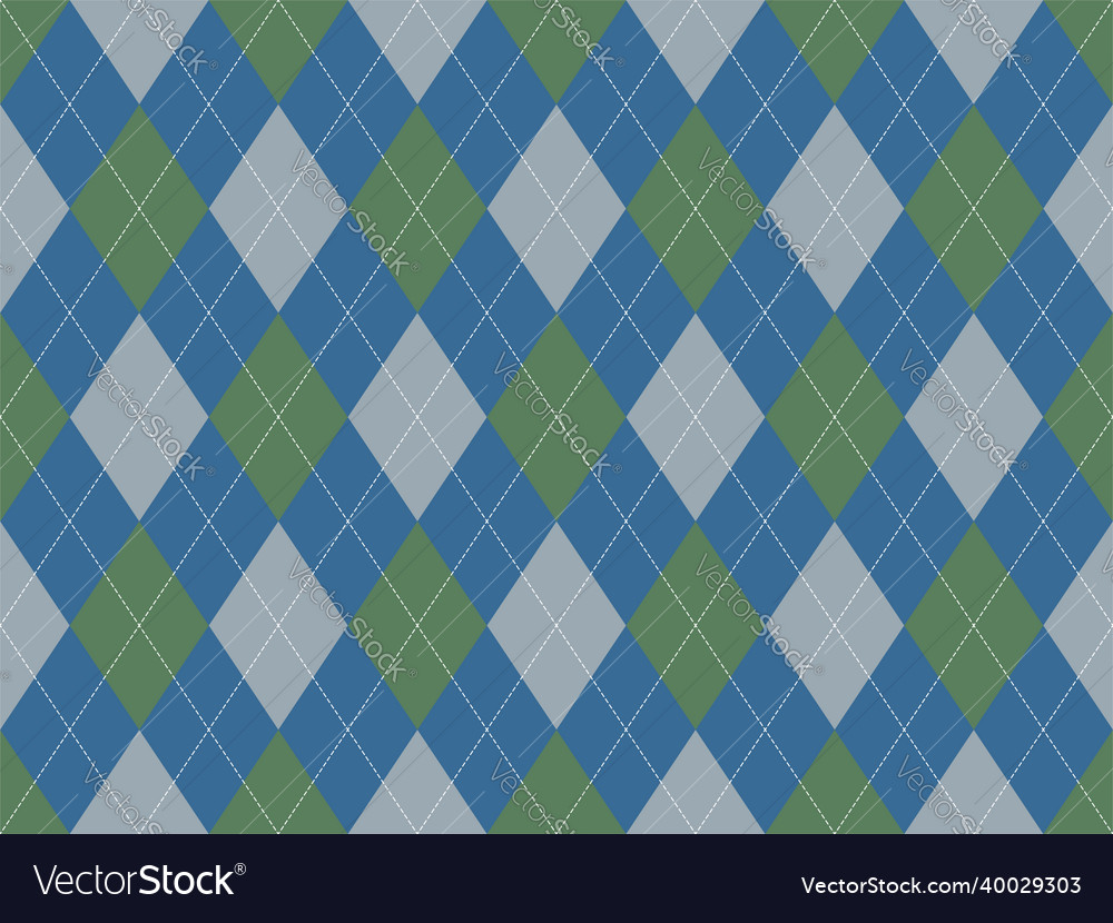 Argyle pattern seamless fabric texture background Vector Image Argyle pattern seamless fabric texture background
