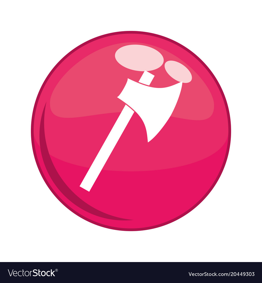 Ax button isolated icon