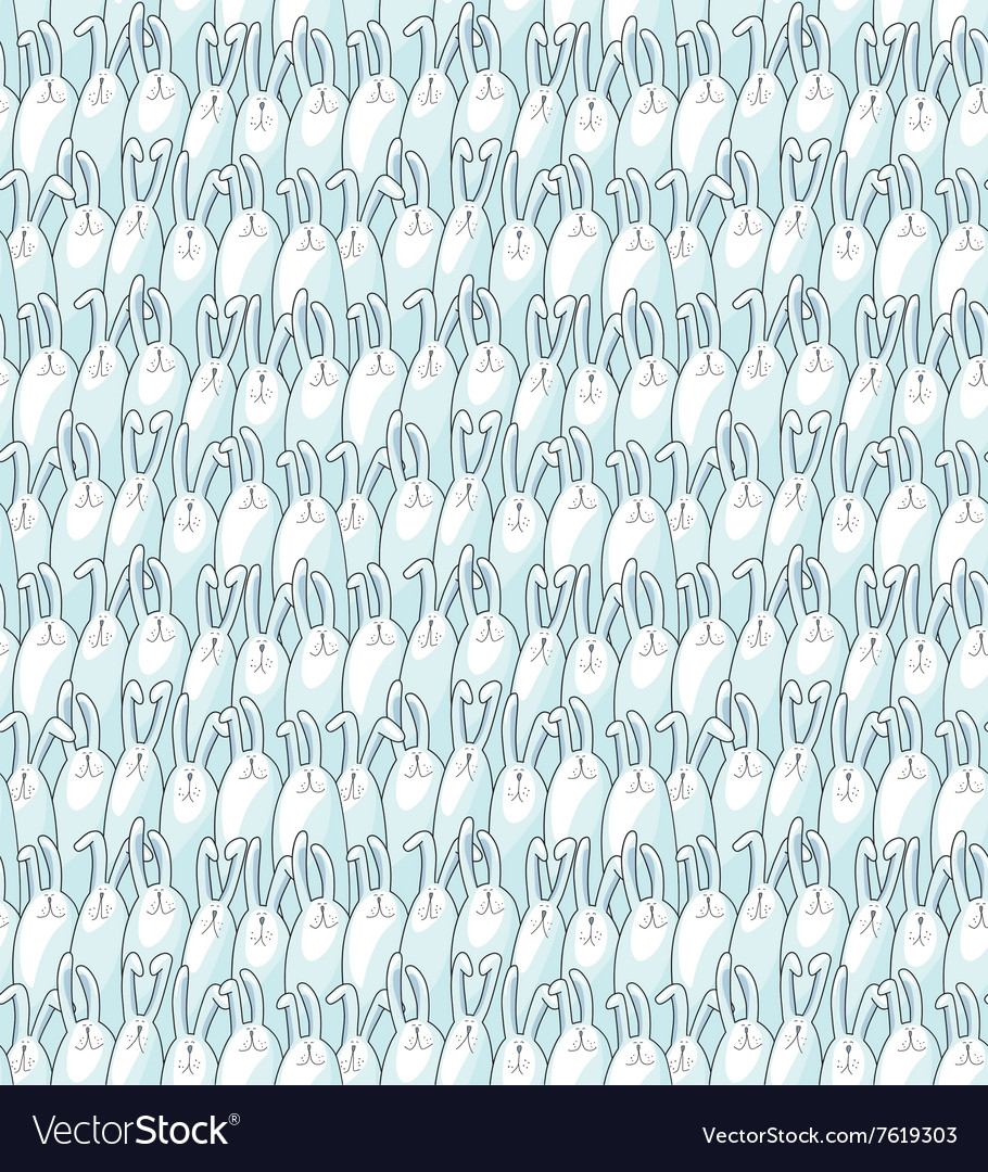 Background pattern with rabbits