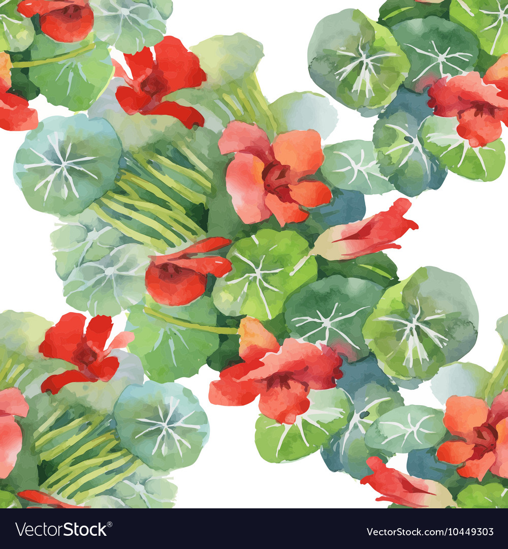 Beautiful watercolor summer garden blooming
